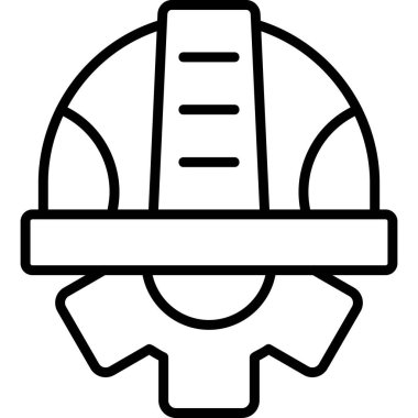 Miğfer. Web simgesi basit illüstrasyon 