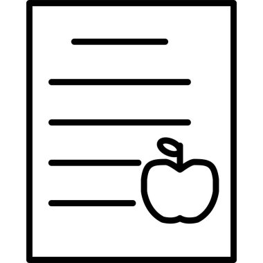 Diyet Planı basit simgesi, vektör illüstrasyonu