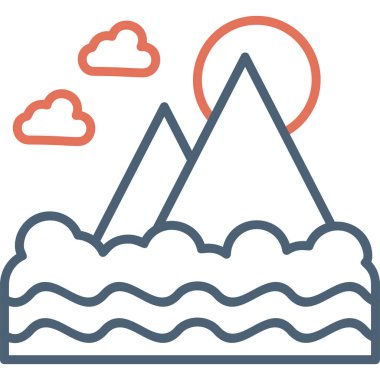 dağlar web simgesi çizimi