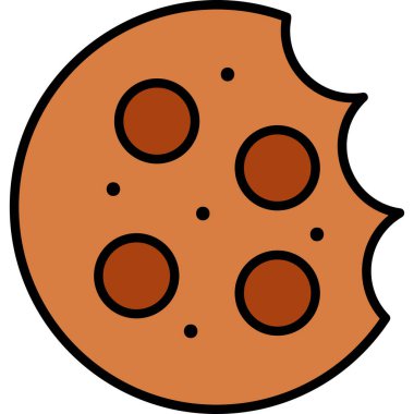 Kurabiye. Web simgesi basit illüstrasyon