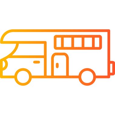 Karavan karavan web simgesi basit illüstrasyon