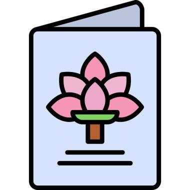 Tebrik kartı basit illüstrasyon, simge ögesi arkaplanı 