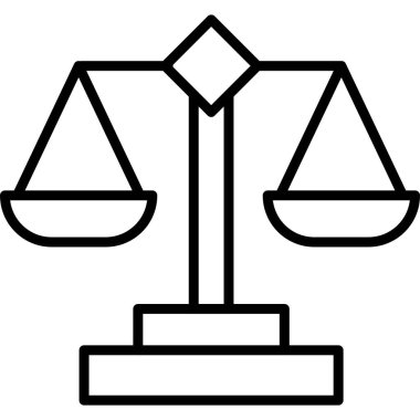 Denge kavramı. Ölçeklendirme web simgesi basit resimleme