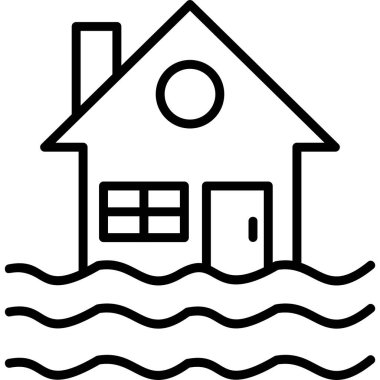 Flood web simgesi vektör illüstrasyonu