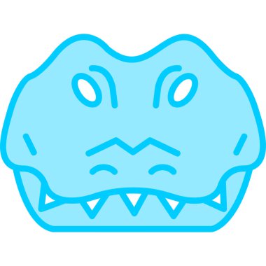 Timsah, web simgesi basit illüstrasyon