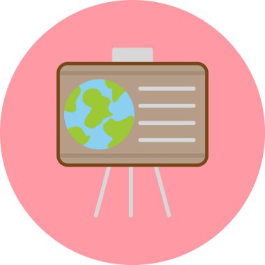 Coğrafya simge vektör çizim