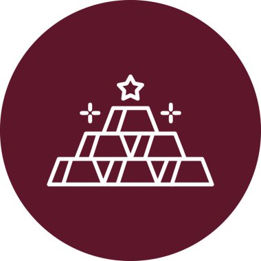 altın çubuklar, web basit simgesi illüstrasyonu