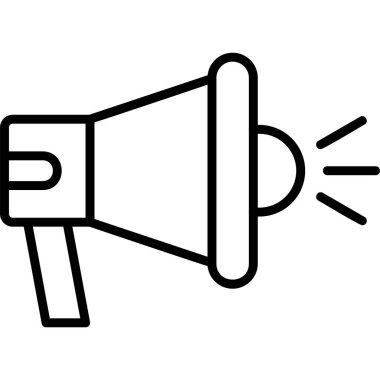 Megafon ikonu vektör illüstrasyonu