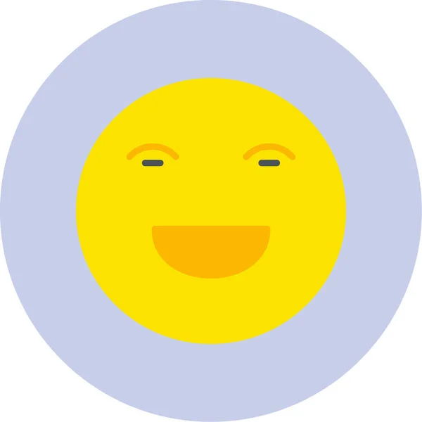 Happy Face Emoji Απλή Εικόνα Εικονίδιο — Διανυσματικό Αρχείο