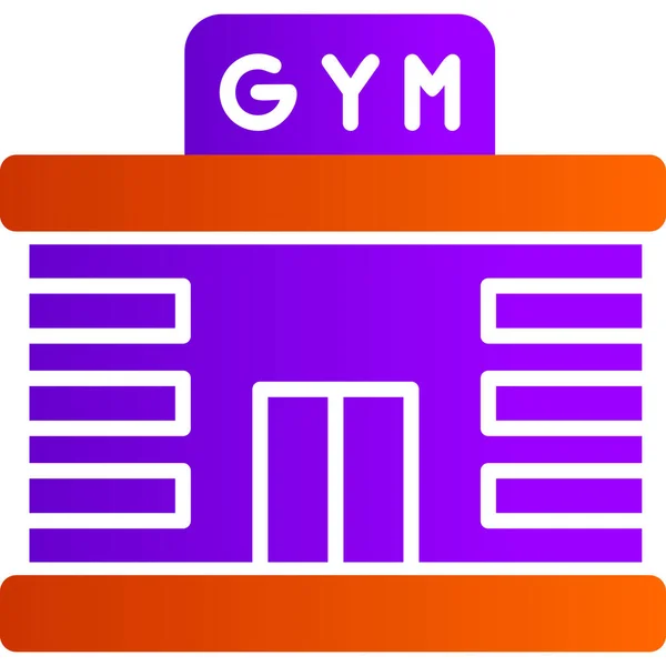 Gym Modern Icoon Vectorillustratie — Stockvector