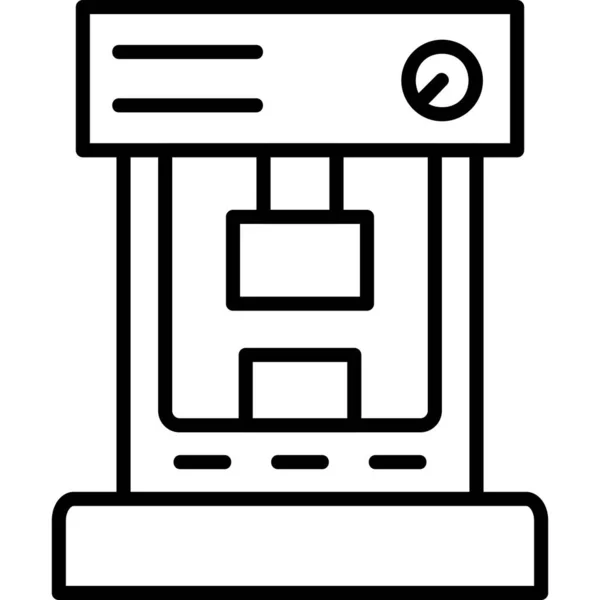 Hydraulisk Press Modern Ikon Vektor Illustration — Stock vektor