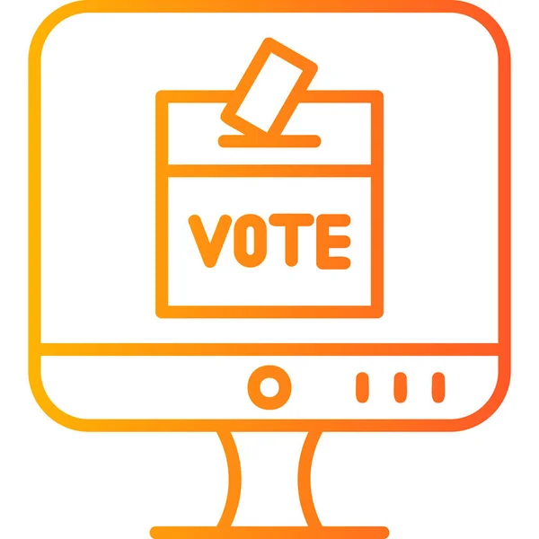 Ícone Moderno Votação Online Ilustração Vetorial — Vetor de Stock