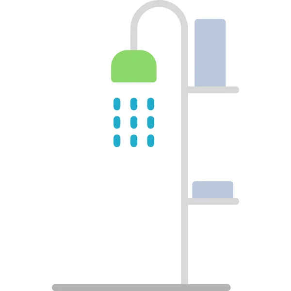 Shower Web Simple Icon Illustration — Stock Vector