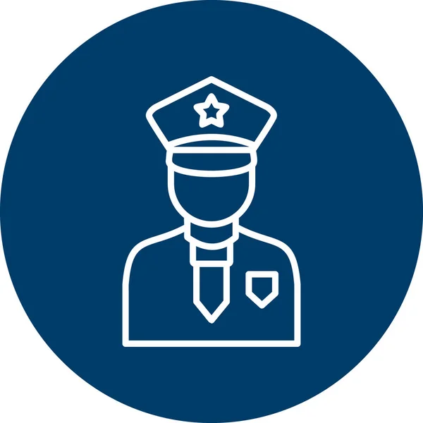 Vector Illustration Police Icon — Stock Vector