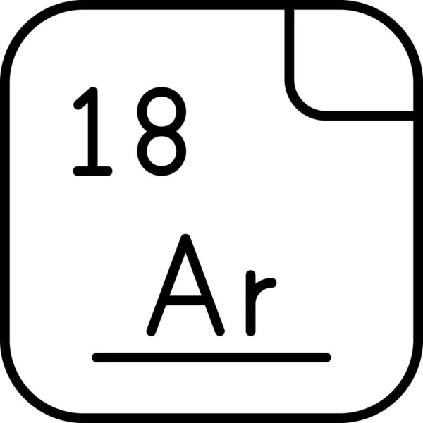 Argon Icona Moderna Vettoriale Illustrazione — Vettoriale Stock