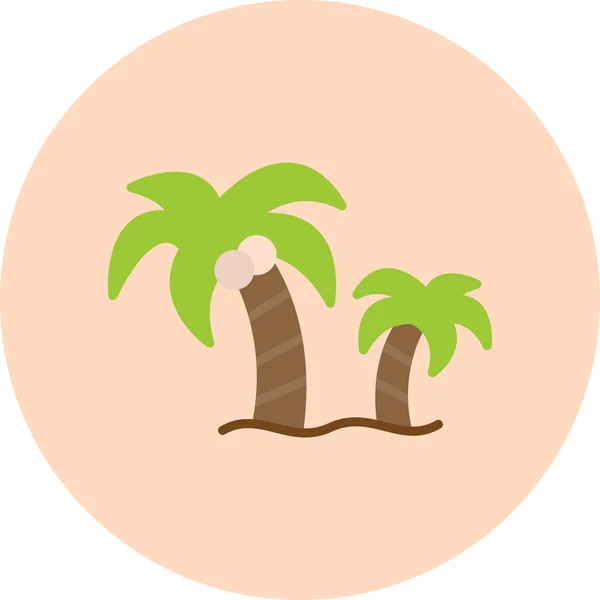 Palmiye Ağacı Modern Simgesi Vektör Illüstrasyonu — Stok Vektör