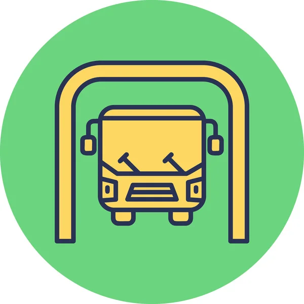 Современная Иконка Bus Underground Векторная Иллюстрация — стоковый вектор