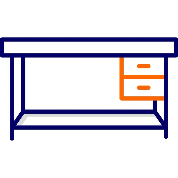 Desk Web Icon Simple Illustration —  Vetores de Stock