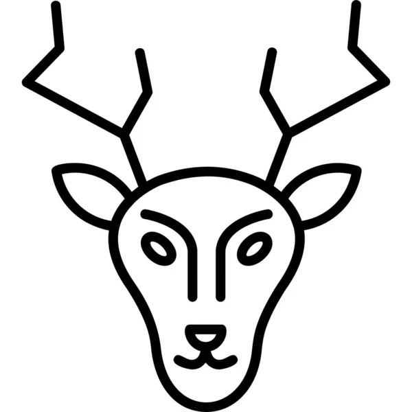 Rotwild Web Symbol Einfache Illustration — Stockvektor