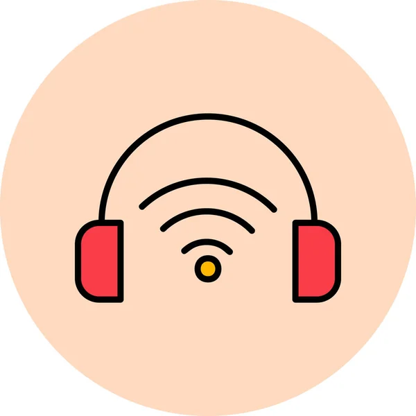 Podcast Medios Icono Web Diseño Simple — Archivo Imágenes Vectoriales