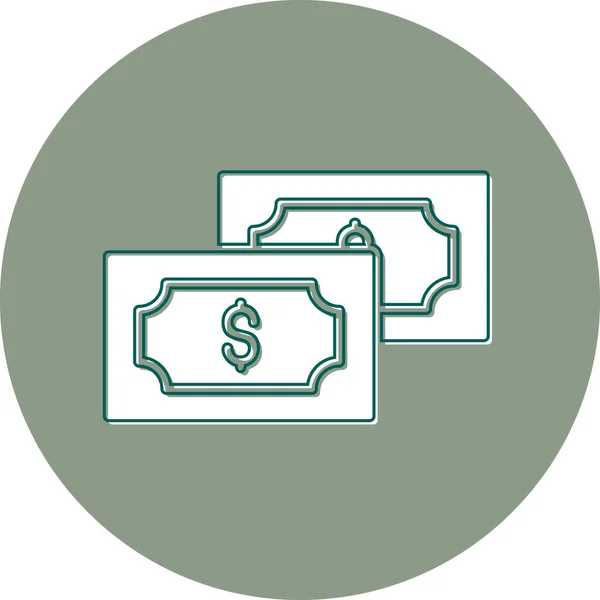 Dólar Signo Icono Vector Ilustración — Vector de stock