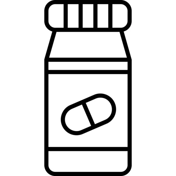 Pills Bottle Modern Vector Icon Illustration — Stock vektor