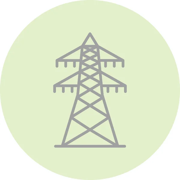 Projeto Ilustração Vetor Ícone Torre Energia Elétrica — Vetor de Stock