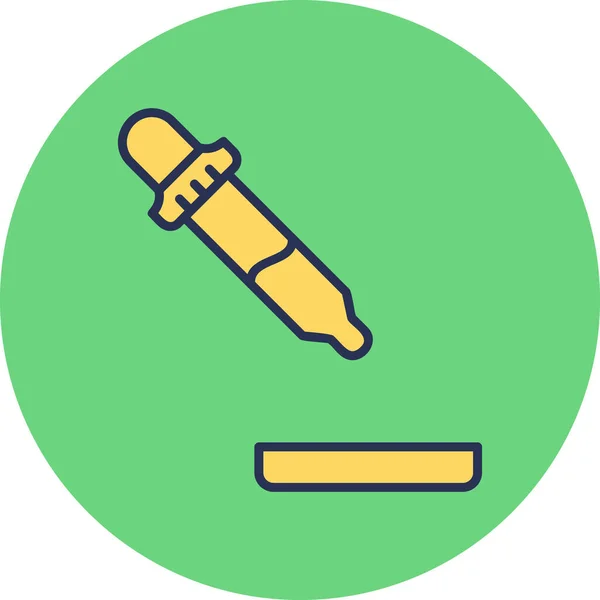 Pipette Web Symbol Einfache Illustration — Stockvektor