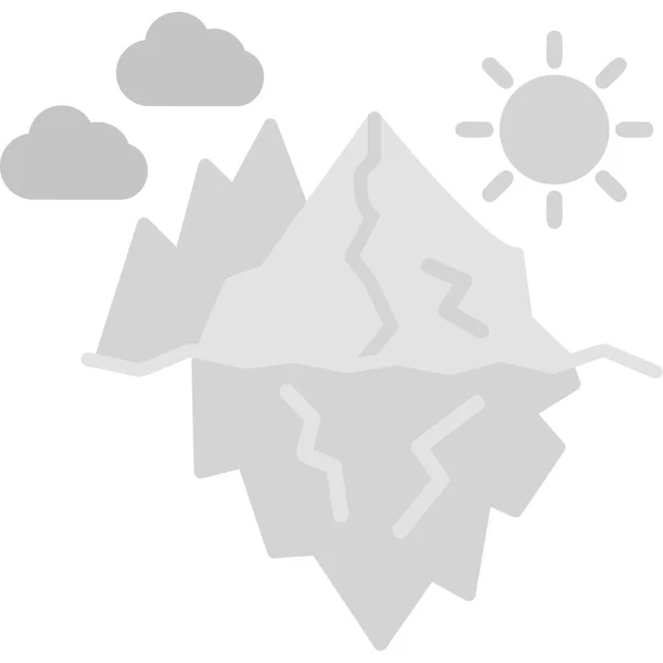 Illustration Vectorielle Icône Glacier — Image vectorielle