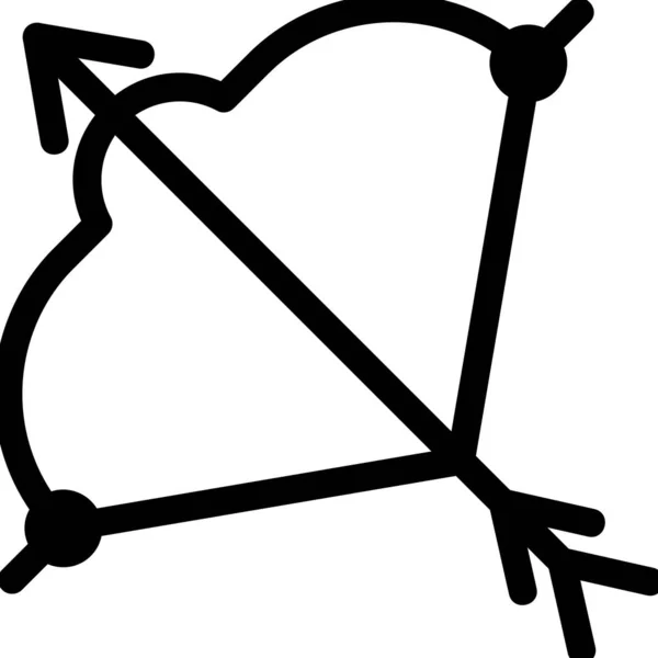 Pfeil Und Bogen Der Wikinger Web Symbol Einfache Illustration — Stockvektor