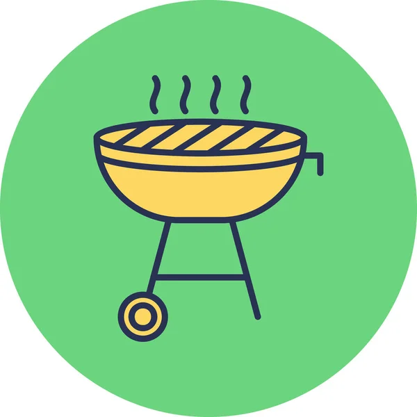 Barbecue Grill Vector Icon Illustration — Stock Vector