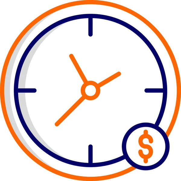 Reloj Icono Web Ilustración Simple — Archivo Imágenes Vectoriales