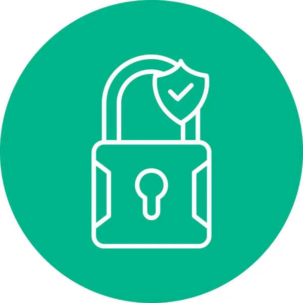 Padlock Web Icon Vector Illustration — Stock Vector