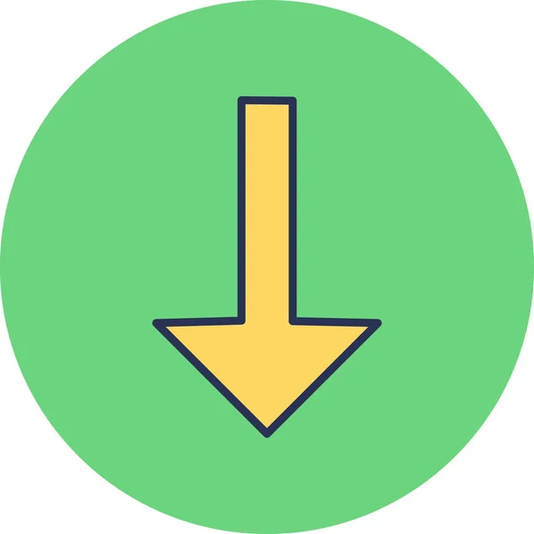 Flecha Que Muestra Dirección Web Icono Simple — Vector de stock
