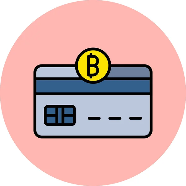 Bitcoin Banking Credit Card Ілюстрація — стоковий вектор