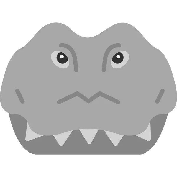 Crocodile Εικόνα Web Απλή Απεικόνιση — Διανυσματικό Αρχείο