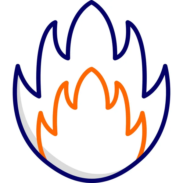 Ícone Simples Logotipo Chama Ilustração Vetor Fogo —  Vetores de Stock