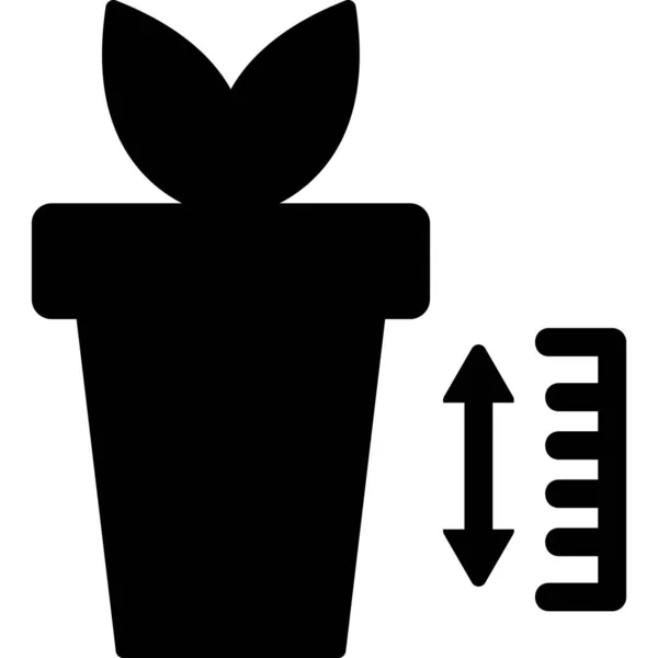 Icono Carta Crecimiento Vegetal Ilustración Diseño Moderno — Vector de stock