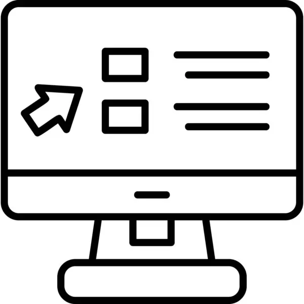 Online Kurs Universität Web Symbol Einfach — Stockvektor