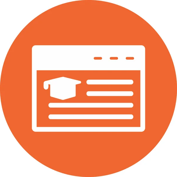 Online Education Simple Web Icon — Stock vektor