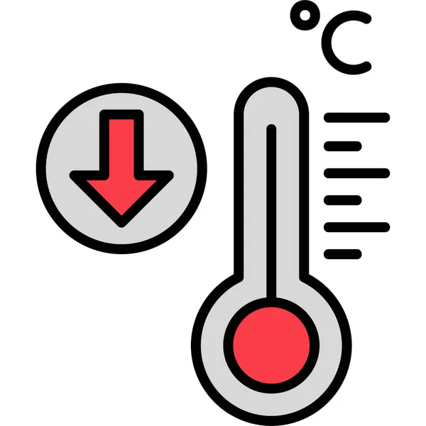 Termómetro Icono Vector Ilustración — Archivo Imágenes Vectoriales