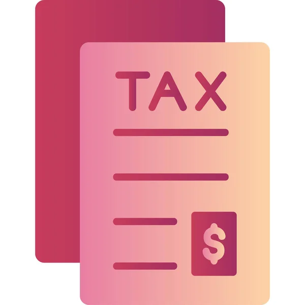 Ilustrace Vektoru Ikony Daňového Souboru — Stockový vektor