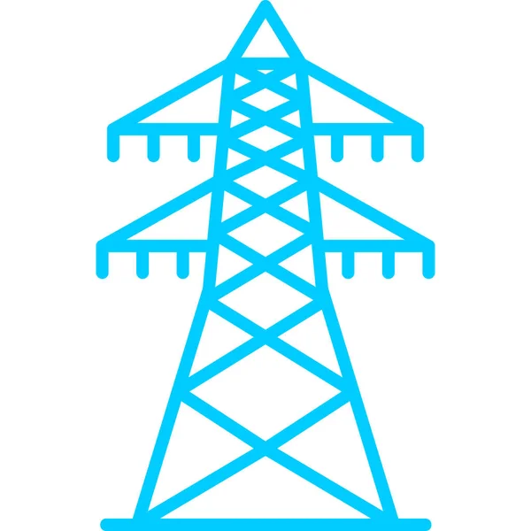 Elektrická Energie Věž Ikona Vektor Ilustrace Design — Stockový vektor