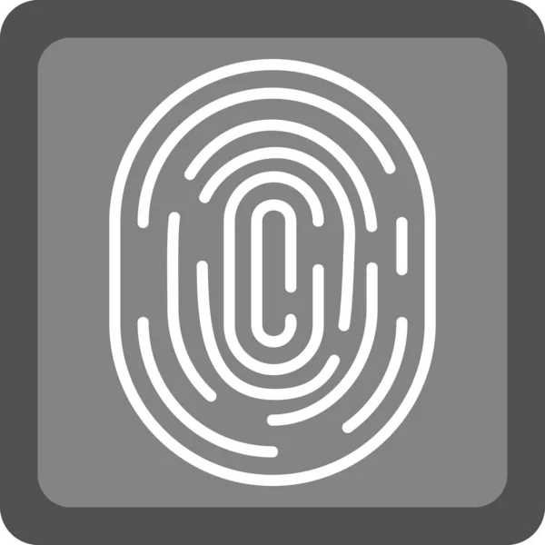 Vector Illustration Fingerprint Icon — Stock Vector