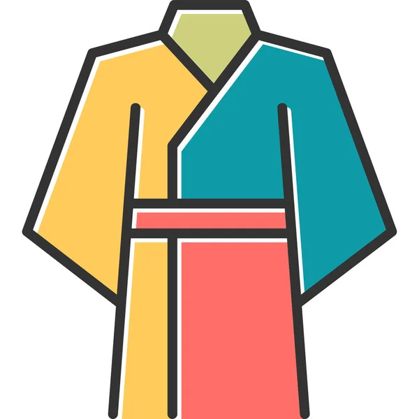 Ilustración Vectorial Del Icono Kimono — Vector de stock