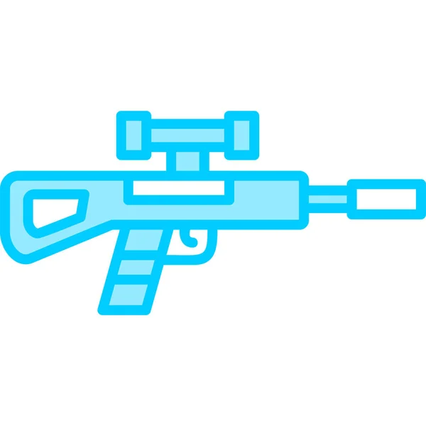 Icône Fusil Sniper Illustration Simple Icône Web — Image vectorielle