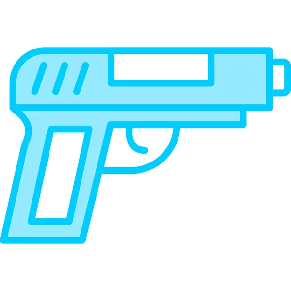 Pistola Icono Web Ilustración Simple — Vector de stock