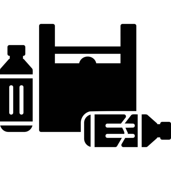 Icono Botella Roto Ilustración Diseño Moderno — Vector de stock