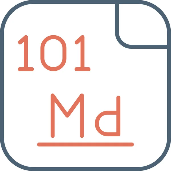 MendeleiumはMd 旧Mv と原子番号101の記号を持つ合成要素である アクチノイド系の金属放射性ウラン元素 ベクトルアイコン — ストックベクタ