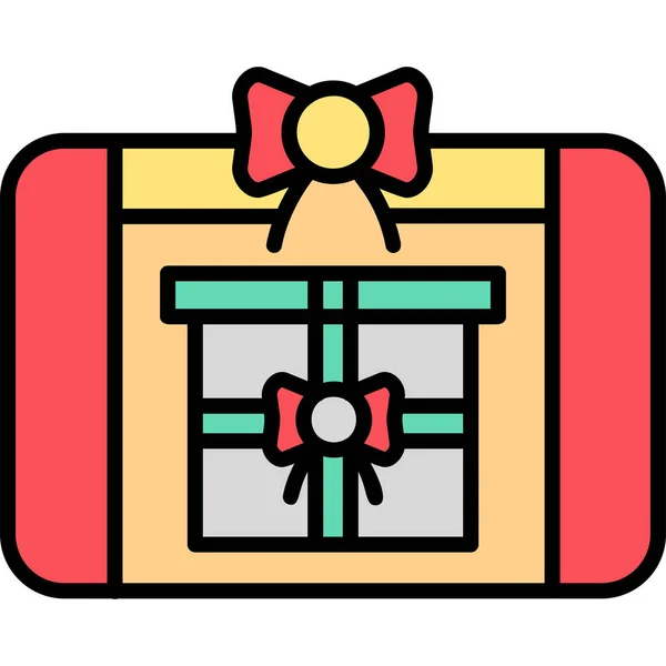 Boîte Cadeau Illustration Simple — Image vectorielle